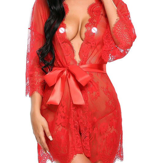 Soft Sheer Kimono Lace Robe