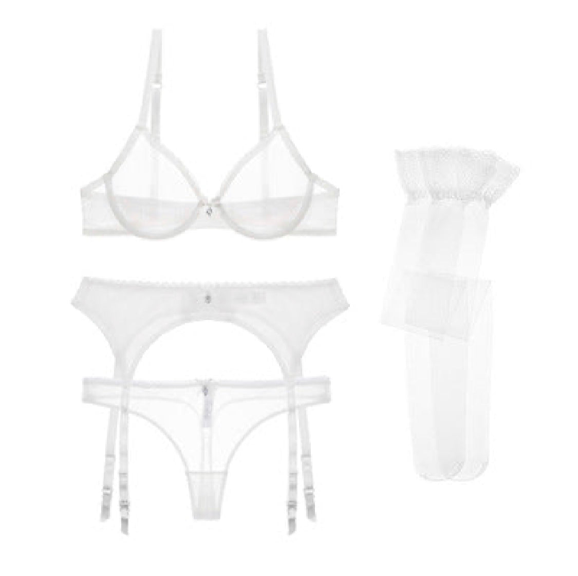Soft Lace Suspender Duo Set
